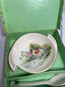 Japanese 2 Piece -Spoon And Plate. Peerless Ware VINTAGE Boxed - Picture 1 of 22