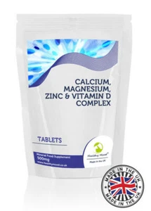 Calcium Magnesium Zinc & Vitamin D Tablets Pack of 250 Pills - Picture 1 of 3