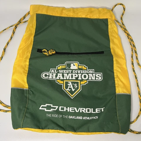 Oakland Athletics A's Baseball Bag Stadium Bag Tote Backpack Drawstring W/Pocket Cover