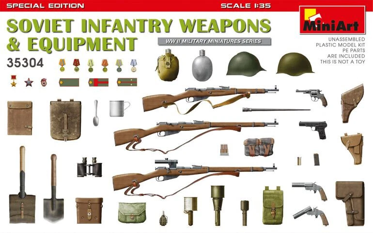 H Miniart 35304 - Soviet Infantry Weapons & Equipment (1939-1945) (1/35)