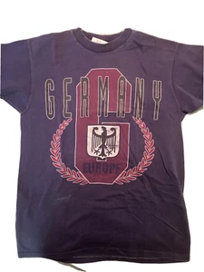 Men Shirt SINGLE STITCH Dragon Germany Shirt Large Coat Of Arms USA Artex Label - Picture 1 of 8