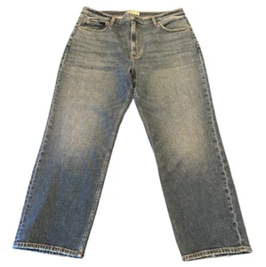 Jean recto de tiro ultra alto Abercrombie & Fitch al tobillo para mujer talla 18 - Imagen 1 de 5