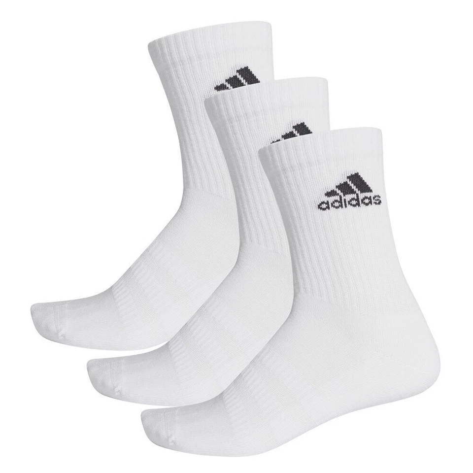 adidas Cush Crew Socken - White/White/Black, Gr. 40-42