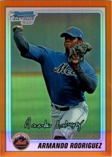 2010 Bowman Chrome Prospects Orange Refractors #BCP173 Armando Rodriguez /25