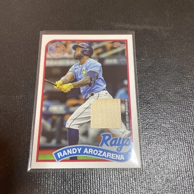 2024 Topps 89BR-RA Randy Arozarena 1989 Topps Baseball Relic Card Tampa Bay Rays - Image 1 of 2