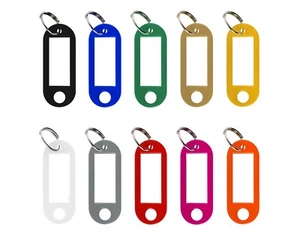 10 Plastic Key Tags Colourmix Name Tag ID Tags Luggage Labels - German Quality - Picture 1 of 12