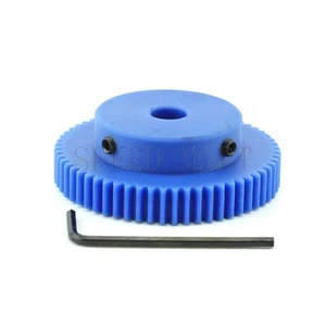 1 pieza 1 módulo Nylon Spur Gear 60 dientes diámetro 8 mm motor Nylon engranaje rueda con peldaños - Imagen 1 de 5