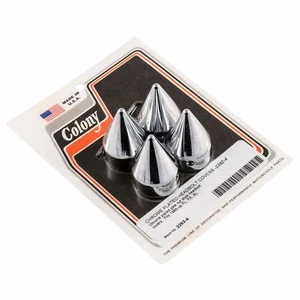 HEAD BOLT COVERS (Chrome Pike) Harley Evolution Twin Cam Sportster . . 2262-4 - Picture 1 of 3