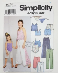 Simplicity 9290 Easy to Sew Child & Girls Top, Pants, Shorts and Scarf 3-6 Y2K - Picture 1 of 3