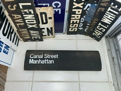 NYC SUBWAY ROLL SIGN MTA CANAL STREET LOWER MANHATTAN SOHO TRIBECA LITTLE ITALY - Image 1 of 4