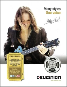 Altavoces amplificador guitarra Robben Ford 2013 Celestion anuncio 8 x 11 impresión publicitaria - Imagen 1 de 3