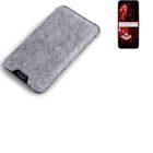 Felt case sleeve for nubia Red Magic 3S grey protection pouch