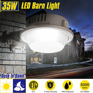 35W LED Barn Light Outdoor Security Yard Light Dusk to Dawn Exterior Flood Light - Picture 1 of 11