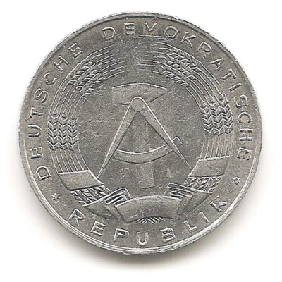 1975 A East German Democratic Republic 1 pfennig - KM8.1 - VF - Image 1 of 2