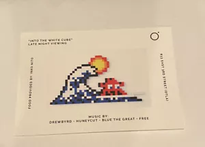 Space Invader Into The white Cube show card / invitation mini print OTI - Picture 1 of 4