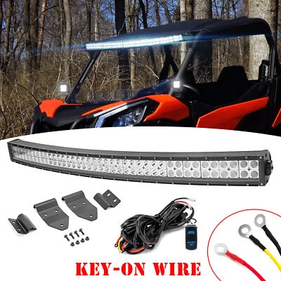 Key-on Wire Kit & Roof 42" LED Light Bar Brackets For Can-am Maverick Sport 1000 — 第 1/4 张图片