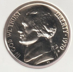Rare Old UNCIRCULATED 1970s Jefferson PROOF US Coin Collection Nickel Full Steps - Picture 1 of 2