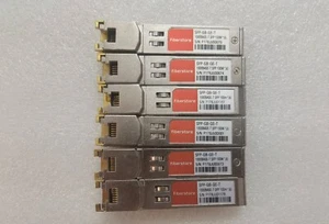 Lot 6 Fiberstore SFP-GB-GE-T 1000BASE-T RJ45 SFP Transceiver Module Genuine - Picture 1 of 2