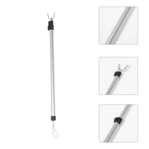 Telescopic Clothes Hanger Rod Telescoping Pole with Hook to up High - Picture 1 of 12