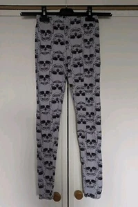 H&M Skull Print Leggings Size XS - Picture 1 of 5