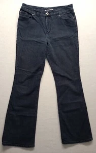 Chicos Platinum Jeans Women's Size 1  Reg US 8 Black Denim Pants Flare 30 X 29 - Picture 1 of 9