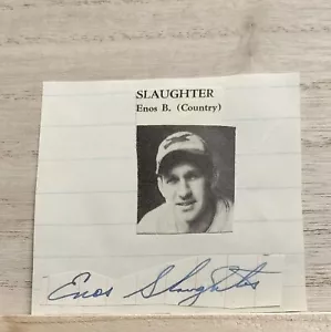 Enos Slaughter Signed Cut - Picture 1 of 7