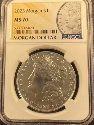 2023 MORGAN NGC MS70 UNCIRCULATED SILVER DOLLAR MINTAGE ONLY 275K! - Image 1 of 3