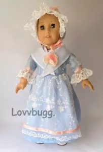 Colonial Repr Teeunterricht Kleid Schuhe für American Girl Elizabeth 18 Puppen Kleidung - Bild 1 von 24