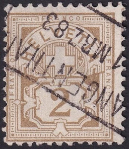 Schweiz 2 Rp. weißes Papier Mi.Nr. 45 gestempelt geprüft Mi.Wert 350 € (639) - Picture 1 of 2