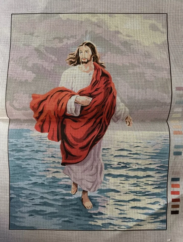 Printed needlepoint Jesus Walking On Water Canvas Only 45x60 Cm Temeljkovic - Image 1 of 4