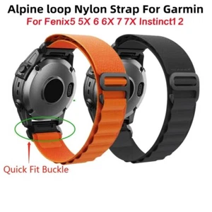 22 26 mm Alphine Nylonband fr Garmin Fenix 7X 7 Pro 47 51 mm 6X 6 5X EPIX Band - Bild 1 von 22