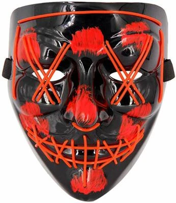 Halloween Scary Mask Cosplay Led Costume Mask Wire Light Up - Image 1 of 4