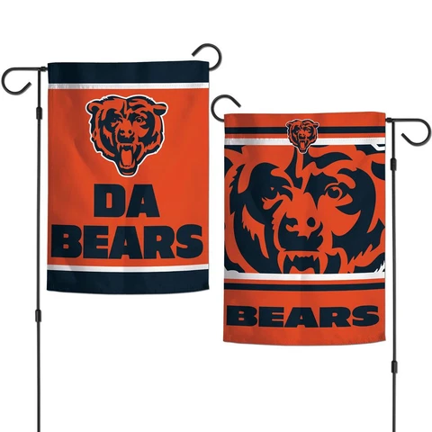 Brand  New NFL Chicago Bears Da Bears 2 Sided 12.5 X 18" Slogan Garden  Flag Cover