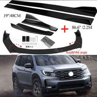 For Honda Passport/ Front Rear Bumper Lip Spoiler Splitter Body Kit Side Skirt Foto 1 de 4