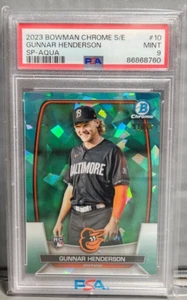 2023 Bowman Chrome Sapphire Gunnar Henderson Aqua RC PSA 9 Image Variation /99 - Bild 1 von 2