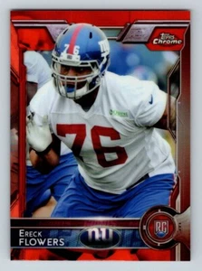 2015 Topps Chrome Orange Refractor #136 Ereck Flowers RC - Bild 1 von 2