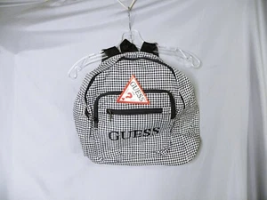 Guess Los Angeles Backpack Grey & Black Checkered Logo New - Picture 1 of 4