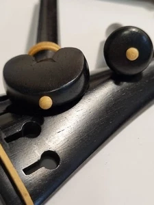 Violine Hill Style Hering Set hochwertig schwarz Ebenholz Buchsbaum Blenden 4/4 - Bild 1 von 12