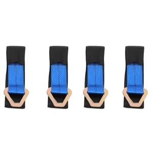 Axle Straps with D Ring Car 4pcs Hauler Trailer Tie Down Wheel Strap New - Picture 1 of 8