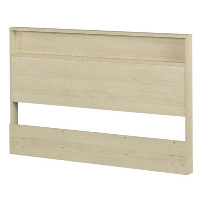 South Shore Fusion Headboard with Storage Shelf Full/Queen Bleached Oak - Image 1 of 4