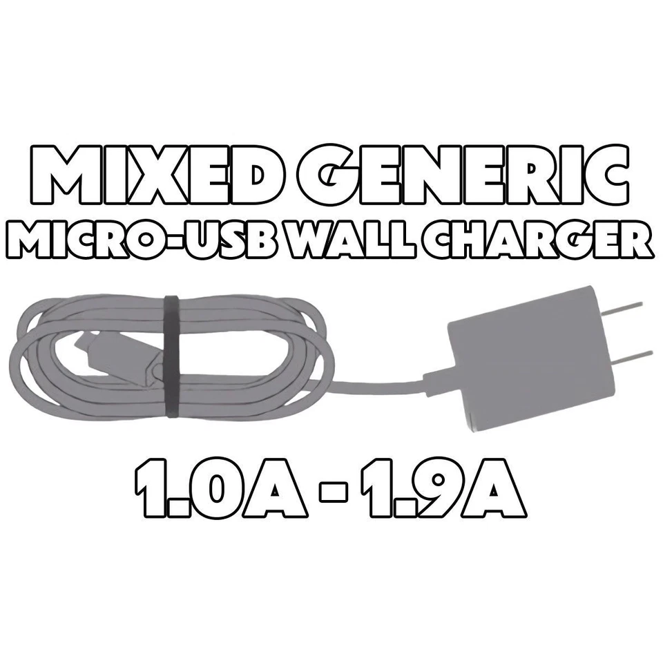 Miscellaneous Generic Corded Micro-USB Wall Charger (1.0A to 1.9A) Output - Image 1 of 1