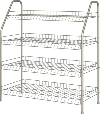 Zapata de alambre ClosetMaid de 4 niveles 28 pulgadas H x 25,63 W x 12 D, Nikel  Foto 1 de 4