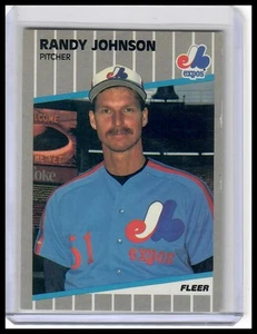 1989 Fleer #381a Randy Johnson Sign has black box Expos RC Rookie - Picture 1 of 2