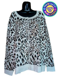 SUÉTER MUJER ANIMAL PRINT. CÁRDIGAN CON BOTONES. COMO CACHEMIRA. By A New Day 4X - Imagen 1 de 10