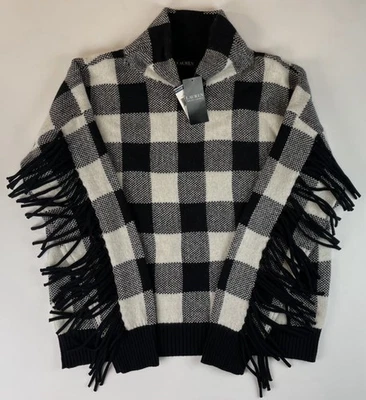 Suéter Lauren Ralph Lauren Western Flecos Mezcla Lana Cuadros Para Mujer Grande Nuevo con Etiquetas Foto 1 de 4