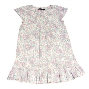 Lauren Ralph Lauren Feminine Paisley Ruffle Hem Romantic Sleep Dress Nightgown - Picture 1 of 5