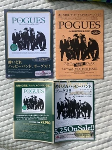 The Pogues 2005 Japan mini-poster x3 Pague Mahone póg mo thóin Shane MacGowan - Picture 1 of 8