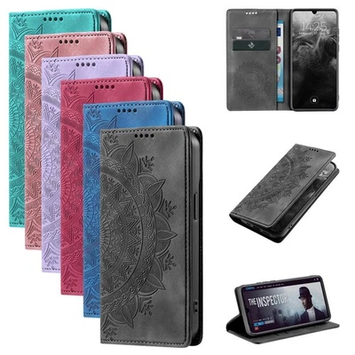 LBH TEC EXPERT Funda de móvil para Samsung Galaxy A14 / A14 5G RFID Cover Case Mandala 9H cristal