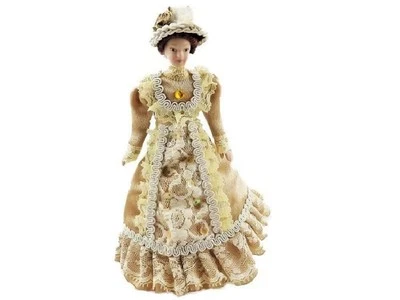 Casa Delle Bambole Vittoriano Donna IN Caffè Completo Porcellana Miniatura 1:12 - Immagine 1 di 4