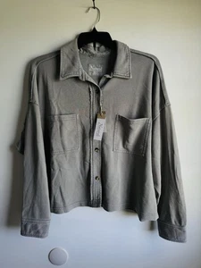 Giacca Camicia Donna Riflessi Naturali Bottoni Griffin Harbor Grigio Cropped TgXL - Foto 1 di 10